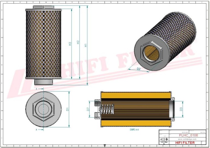 Hydraulic filter SH 60014 HIFI FILTER for AIRMAN,FIAT HITACHI
